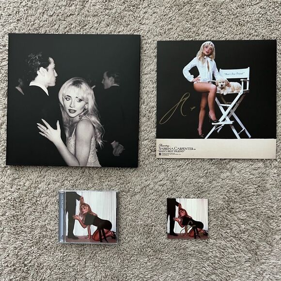 Lot of 2: Sabrina Carpenter Man's Best Friend 2DC ALT Cover Vinyls And SIGNED CD - Picture 1 of 16